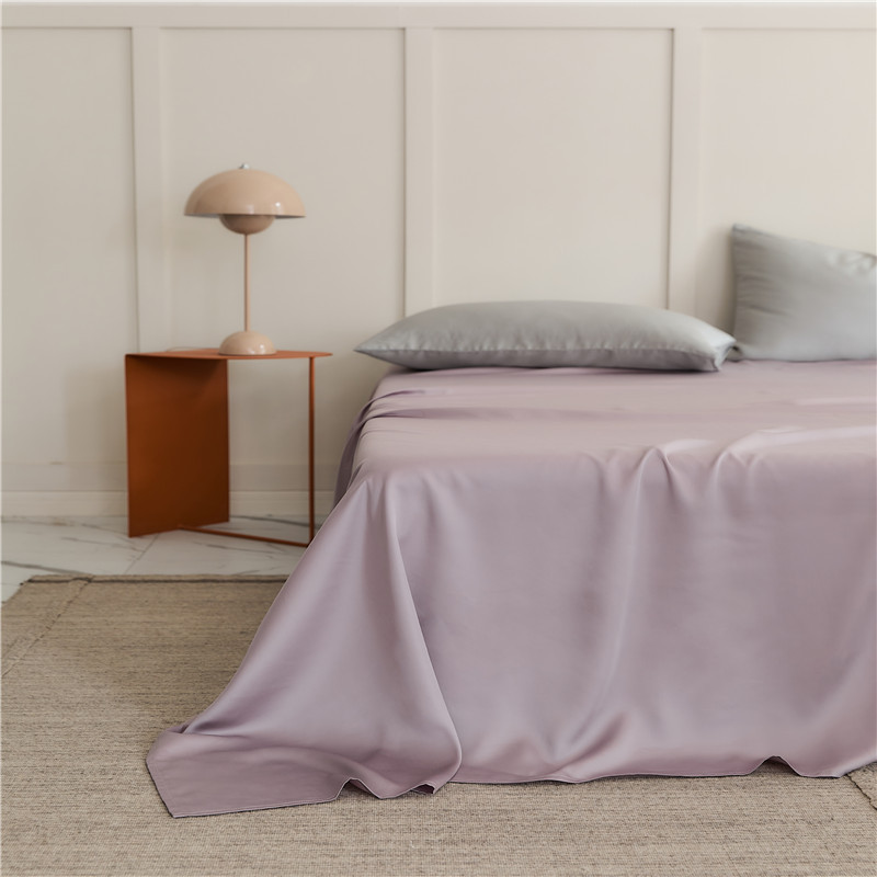 Solid Color 100 Lanjing Tencel Bed Cover Single Piece Summer Ice Silk Naked Sleep Lyocell Bed Cover Bed Sheet Quilt Cover