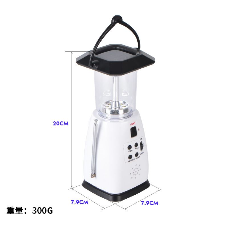 Picture of Outdoor solar FM Radio hand cranked power generation camping light radio tent light camp light emergency charger