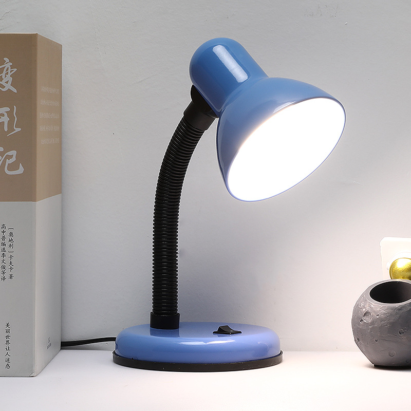 Plug-in LED eye protection lamp, small desk lamp, learning student children's desk, dormitory desktop, strobe-free office reading light
