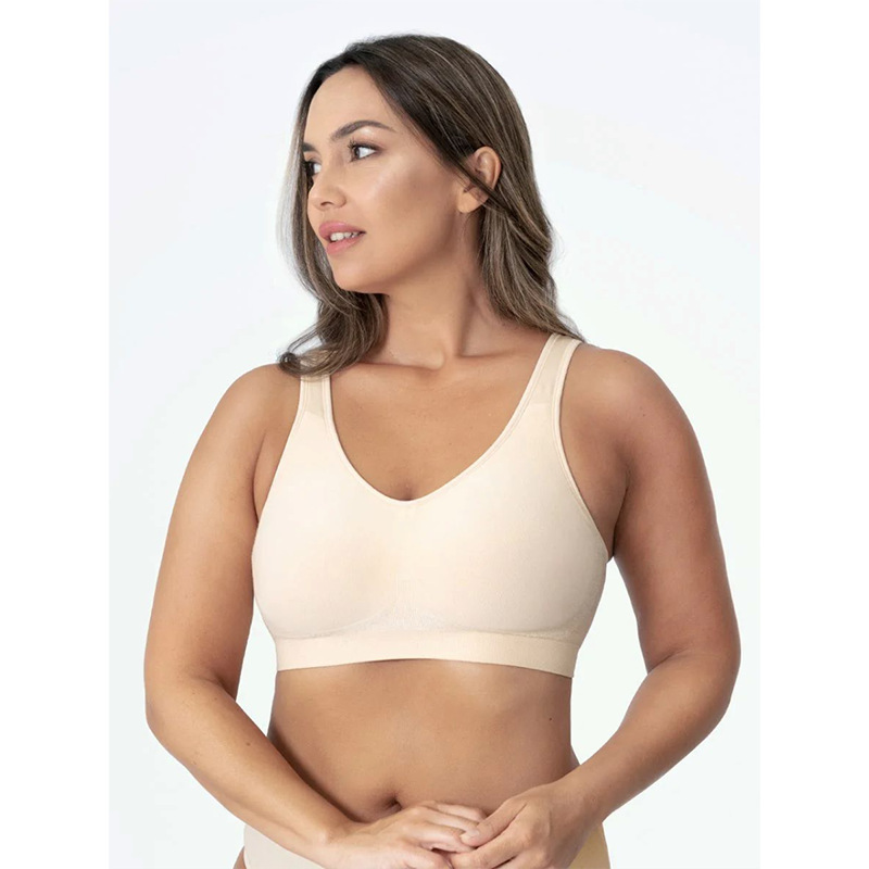 Picture of Factory direct supply cross-border explosions plus size bright silk small vest body shaping without steel ring bra women's big chest without trace