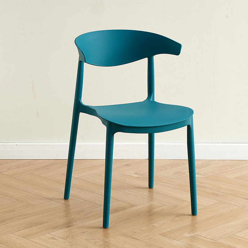 Picture of Modern Simple Plastic Chair for Home Use, Adult Chair with Backrest, Horn Chair, Cafe Dining Chair, Backrest Chair, Lightweight and Durable