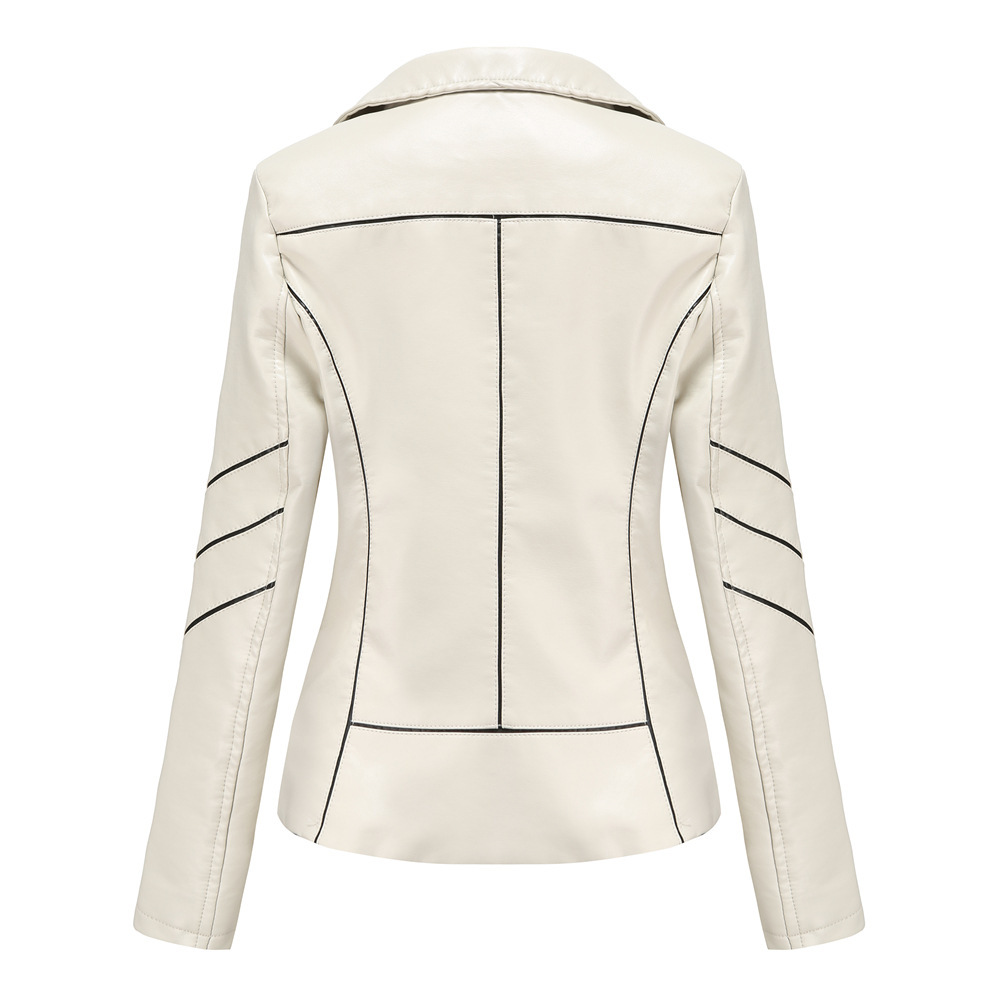 Picture of Cross-border leather clothing for foreign trade women's thin PU short coat spring and autumn jacket wish motorcycle clothing women's new