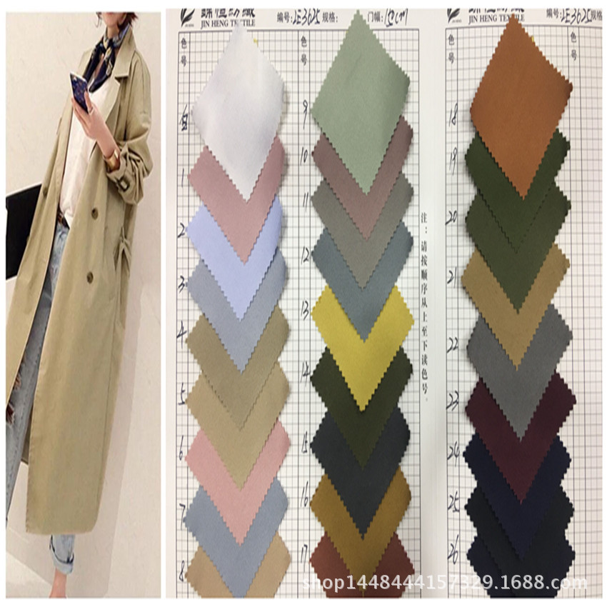 Spot Supply Windbreaker Nano Cotton Fabric Twill Outwear Lounge Clothes Fashion Dyed Windbreaker Fabric