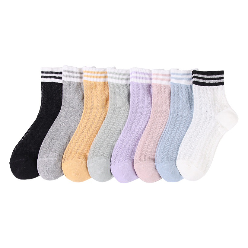 Wanda Spring and Summer New Glass Stockings Transparent Japanese Women's Plaid Crystal Socks Women's Stockings Socks Women's Wholesale