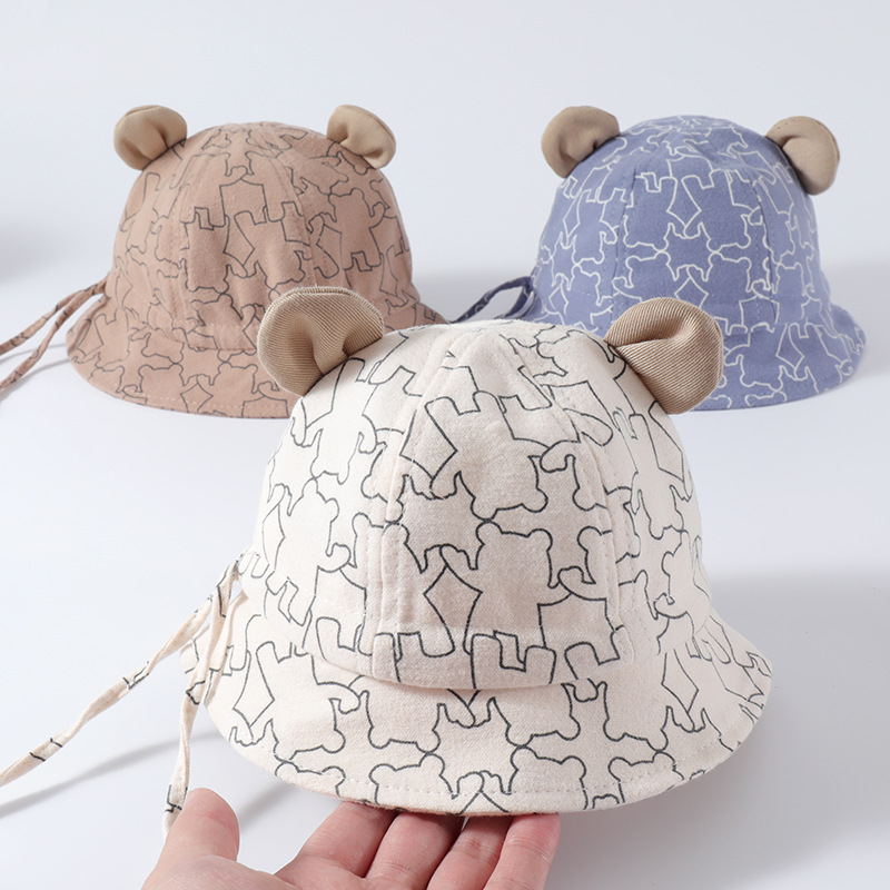 Baby Hat Spring and Autumn Thin Summer Men's and Children's Sunshade Hat Baby Female Basin Hat Girl's Cute Super Cute Fisherman Hat