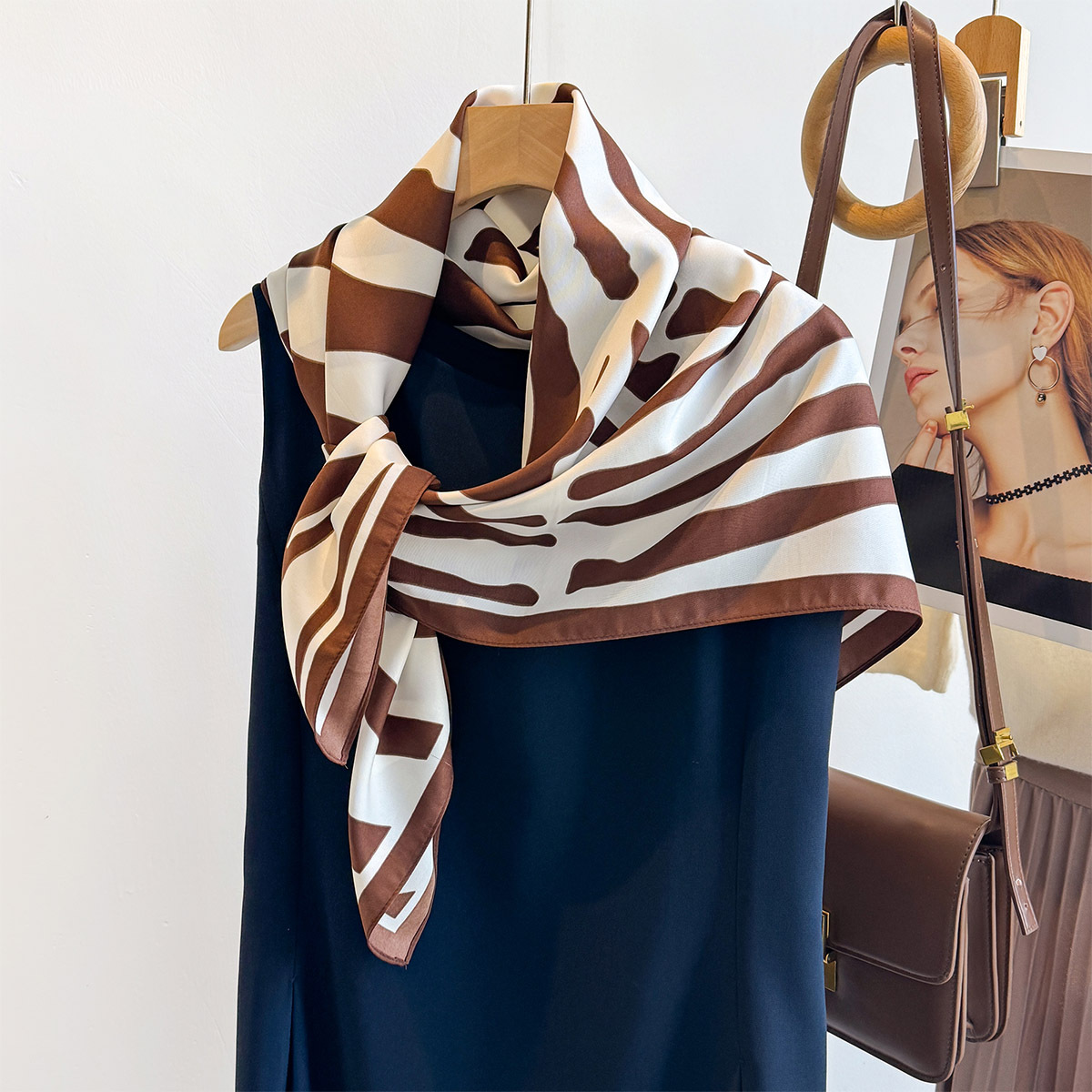 Picture of Classic Fashion Large Zebra Print Twill Silk Scarf European and American Fashion All-match Women Scarf Fashion Scarf