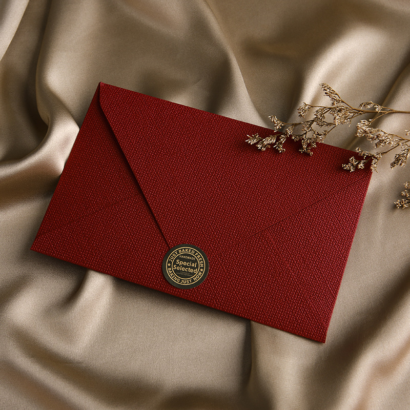Picture of Linen Envelope Letter Paper Set Retro Love Letter Chinese Style Cowhide Special Paper Invitation Postcard Fire Paint Envelope