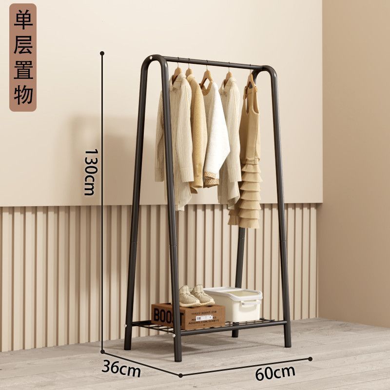 Picture of Hanging clothes rack floor-to-ceiling bedroom household coat rack simple clothes hanger drying rack indoor storage rack cooler pole