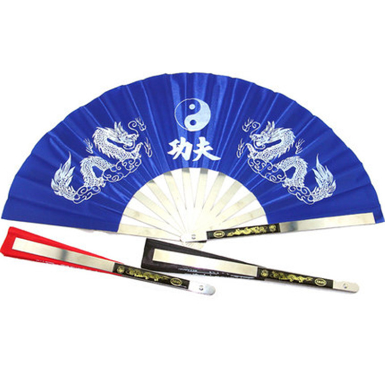 Picture of Stainless Steel Taiji Fan Fitness Kung Fu Fan Taijiquan Martial Arts Performance Fan Dance Fan Square Dance Fan