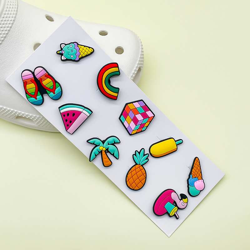 Cross-border new summer casual hole shoes accessories high sense shoes flower shoe buckle decorative hole shoes flower diy accessories