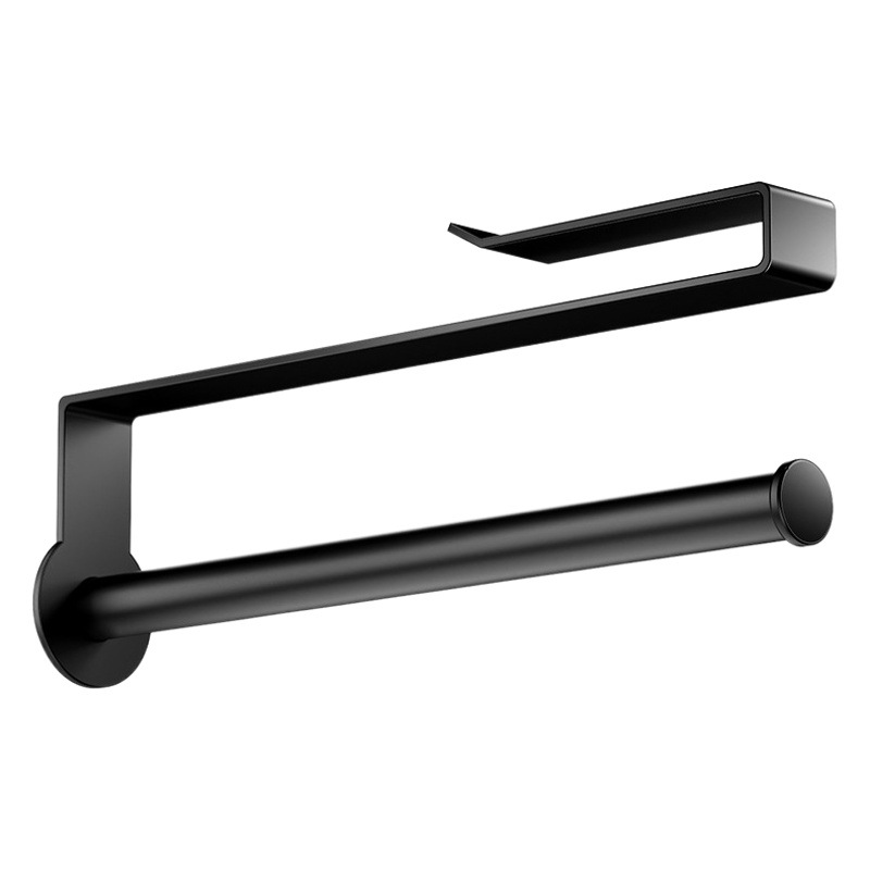 Kitchen Paper Towel Rack Without Punching Cabinet Paper Hanger Plastic Wrap Bag Storage Rag Storage Wall-Mounted Roll Paper