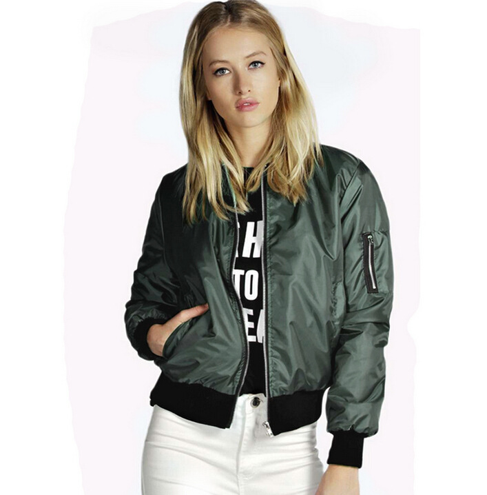 Picture of ebay AliExpress Explosions European and American Autumn and Winter New Solid Color Short Fashion Zipper Jacket