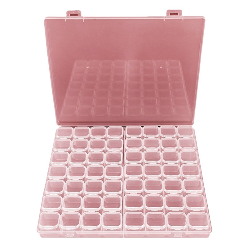 56 grid independent grid detachable nail drill nail piece pp storage box ring earrings necklace classification box jewelry box