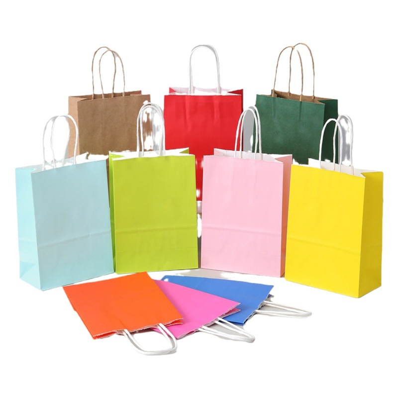 Brown Packing Paper Bag Holiday Gift Tote Bag Packaging Bag Custom Baked Drink Coffee Christmas Takeaway Packaging Bag