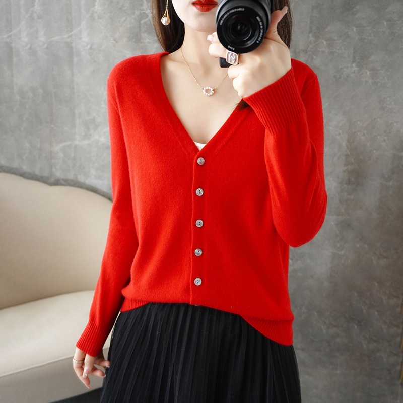Picture of Knitted Cardigan, Large Size Sweater Cardigan, Women's Loose Cardigan, Short Autumn and Winter Outwear, Women's Long-Sleeved Jacket Base