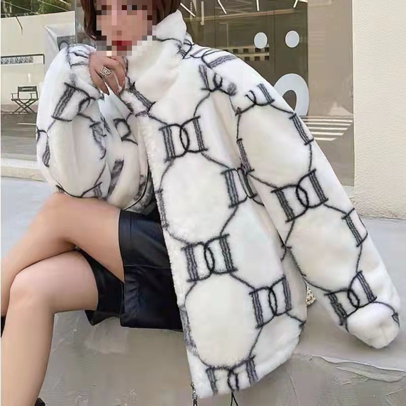 Picture of Lamb wool coat for women 2023 new Korean style outdoor wear winter loose all-matching cotton and thickening cashmere fashion coat
