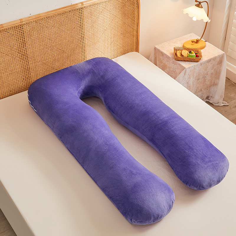 Picture of Maternity Pillow Direct Sales Amazon Multifunctional Maternity Pillow Side Sleeper Pillow Pure Cotton Removable and Washable U-Shaped Nap Pillow Cushion