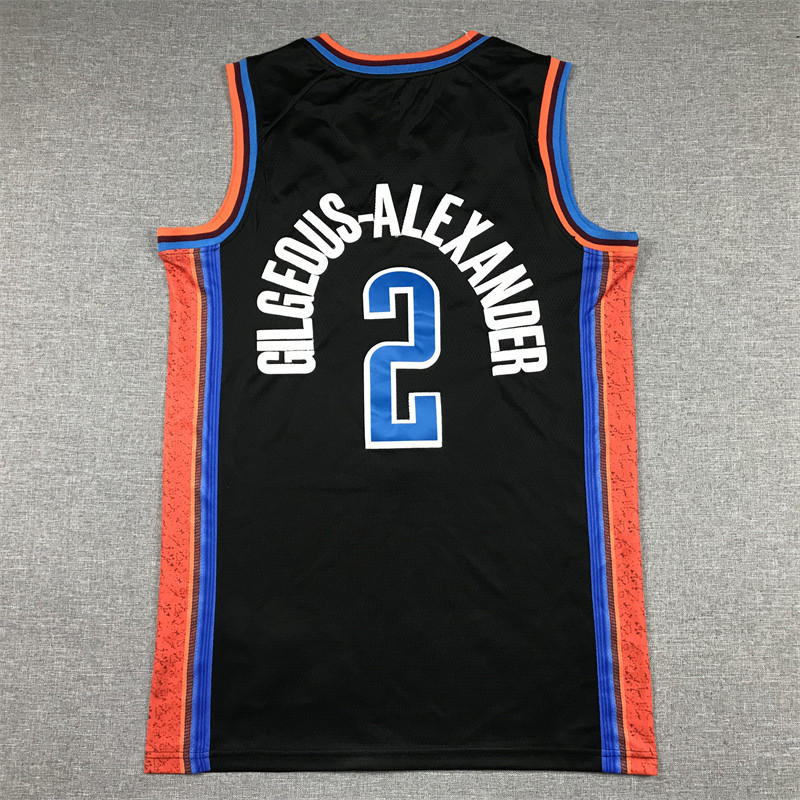 Foreign Trade Basketball Jersey 2023 New Season Thunder Team No.2 Alexander Embroidered Basketball Suit Sportswear