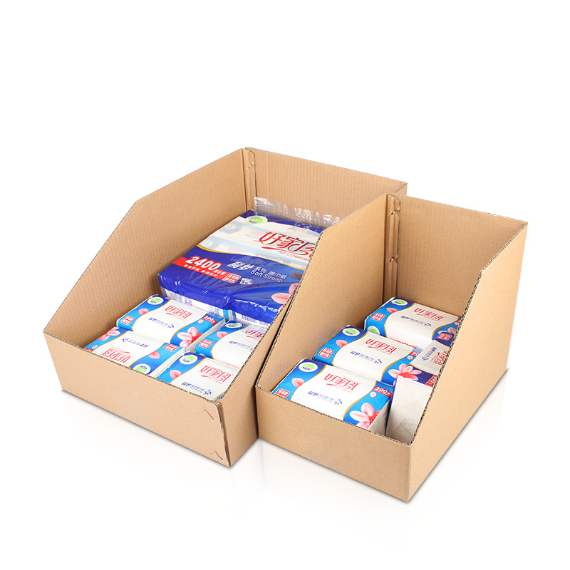 White shelf sorting box special hard shelf carton e-commerce parts storage carton oblique carton shelf box
