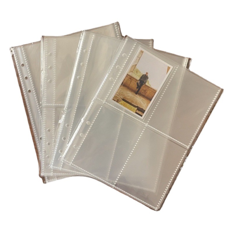 A5 card book inner page 4 Grid 1 Grid 2 grid album Inner page postcard photo small card storage page plaid bag