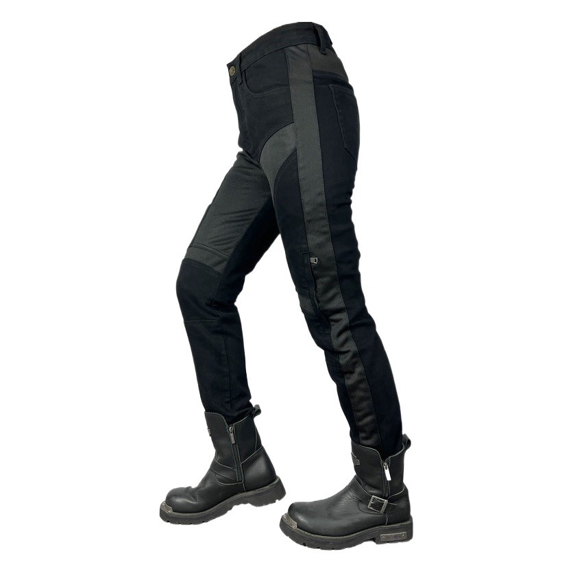 Motorcycle Jeans Racing Slim-fit Ventilated Summer Mesh Breathable Motorcycle Riding Pants Knee Pants Adjustable Up and Down