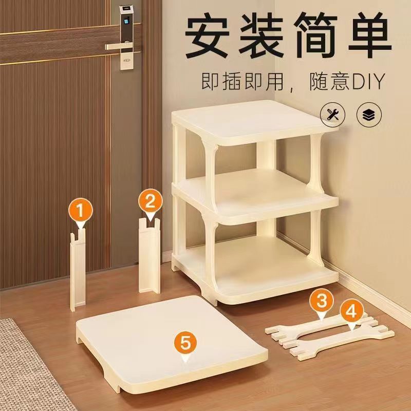 Picture of Shoe rack simple door multi-layer shoe storage shoe rack rental room small simple dormitory shoe rack vertical