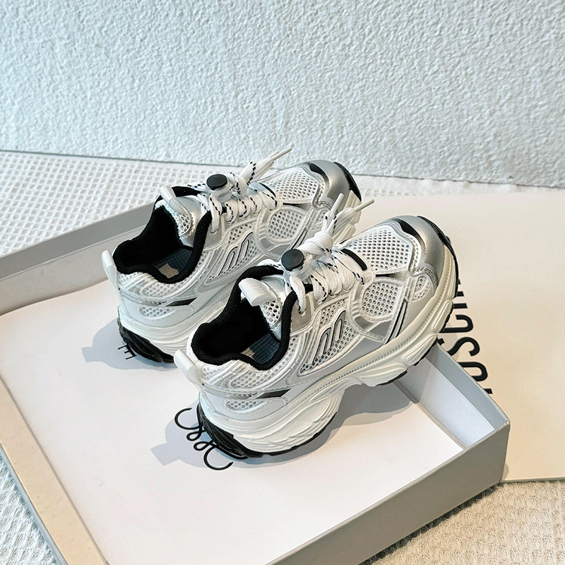 Picture of Children's Spring and Autumn Mesh sneaker Shoes Trendy Shoes 2025 Thick-soled Soft-soled All-match Double Mesh Breathable Casual Children's Shoes