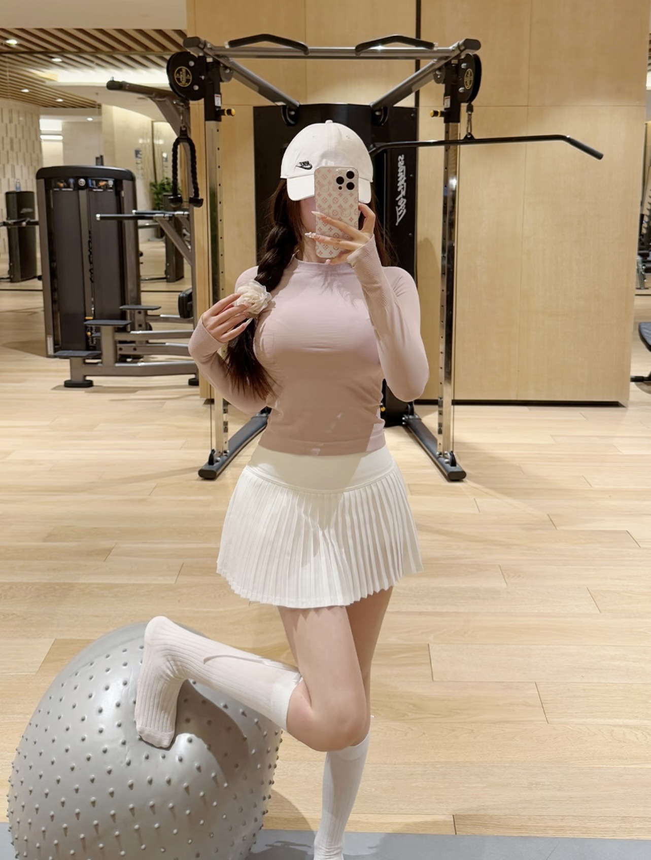 Picture of luludarling Women's Varsity Organ Pleated High Waist Tennis Skirt Quick Dry Wicking Skirt Outdoor Sports