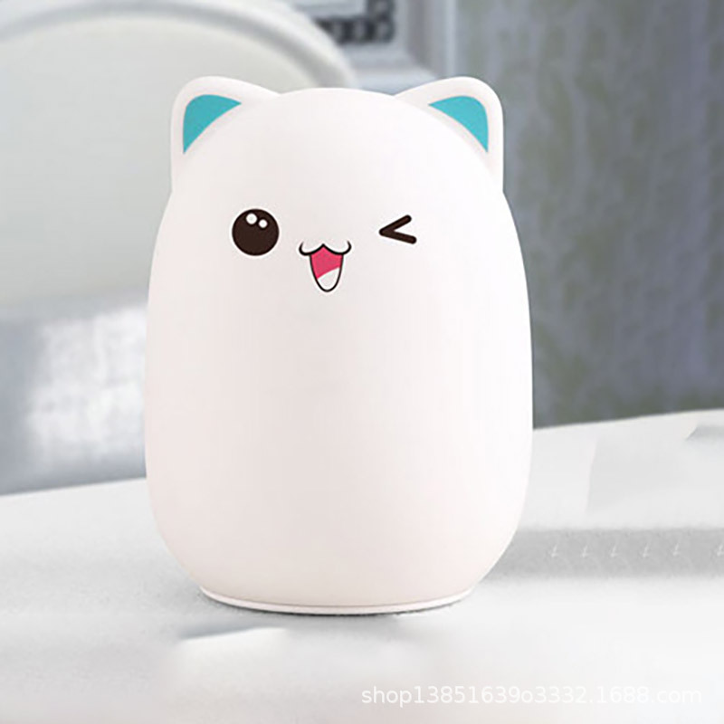 Picture of Unicorn Silicone Night Light Colorful Clap Atmosphere Light USB Charging Night Light Bedside Sleeping Light Clap Light