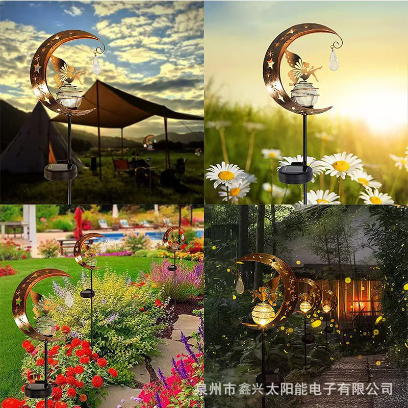 Picture of Cross-Border Popular Solar Outdoor Fairy Lantern Courtyard Garden Lawn Lamp Decorative Atmosphere Lamp Iron Landscape Lamp