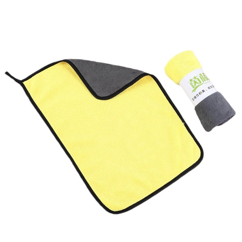 Cross-Border Car Wash Towel Wholesale Double-Sided Quick-Drying Car Towel Enlarged and Thickened Coral Velvet Absorbent Car Wash Towel Logo