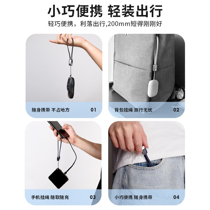 Picture of Double-headed typeC data cable CtoC portable charging treasure short line fast charging wire for Huawei Xiaomi Apple 156