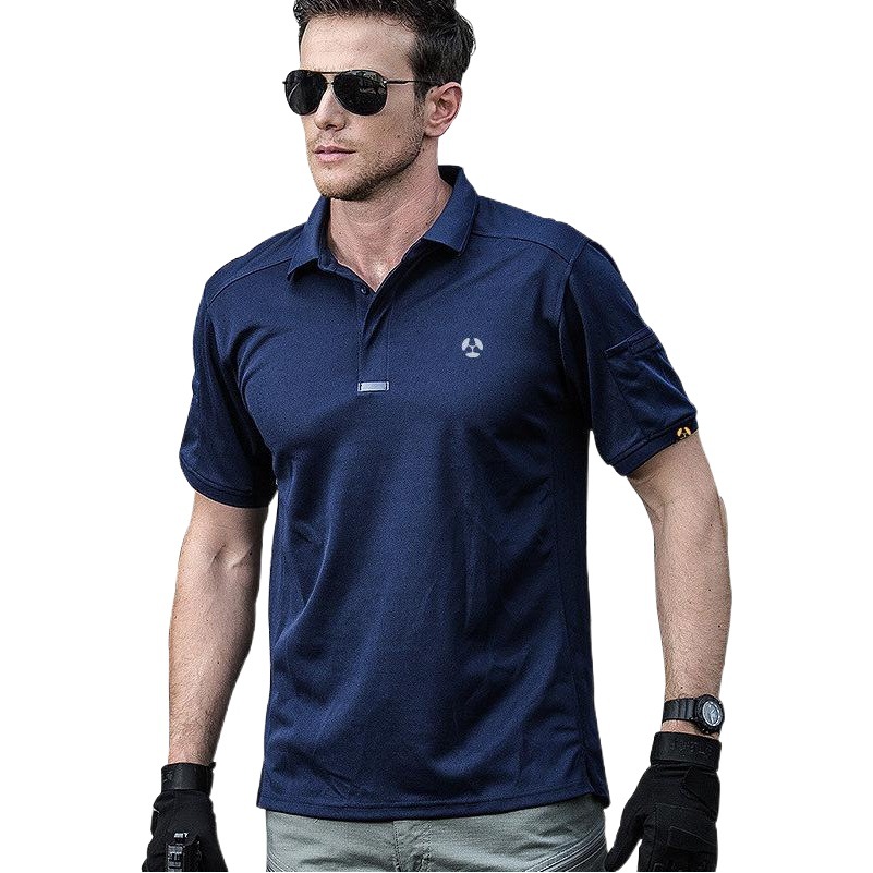 Mingpeng Outdoor Quick-drying Clothes Lapel Polo Shirt Short-sleeved Men's Sports Sweat Clothes Tactical T-shirt Physical Training Clothes