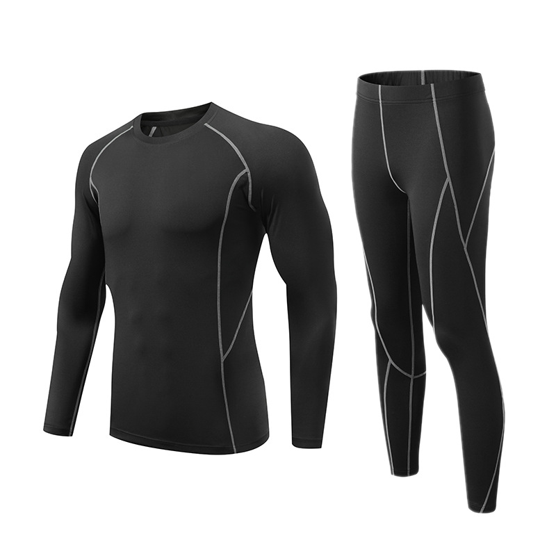 New Men's Sports Suit Tights Outdoor Running Training Clothes Elastic Comfortable Fitness Clothes Tight Pants