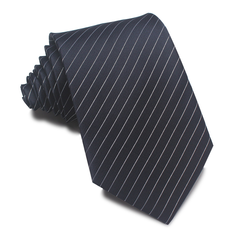Picture of 25 New 8cm Polyester Jacquard Stripesd Tie 7cm Men's and Women's Business Formal Wear Casual High-End Red Black Blue