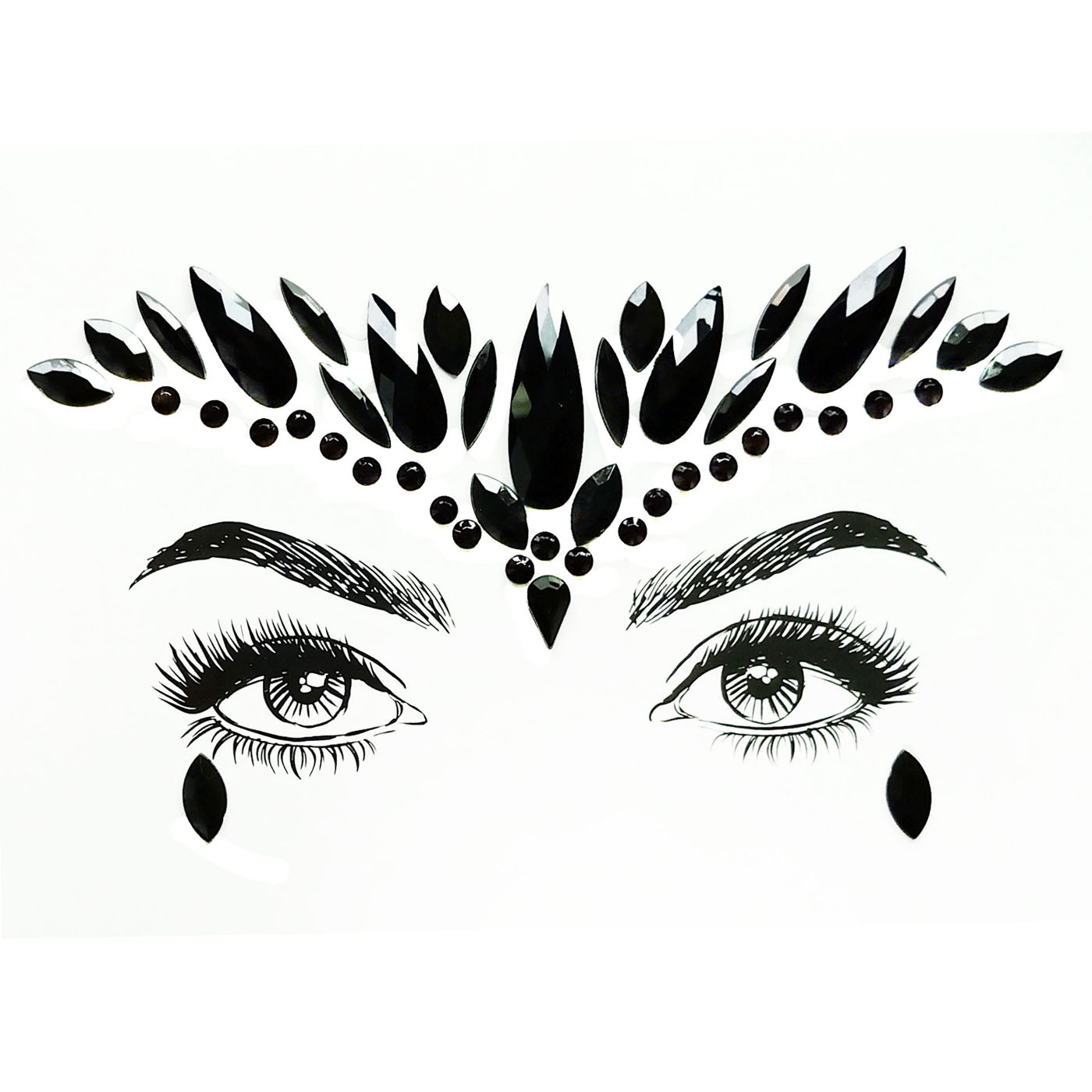 2022 rhinestone face stickers Halloween makeup face stickers eye stickers acrylic Diamond breast stickers Ghost Festival