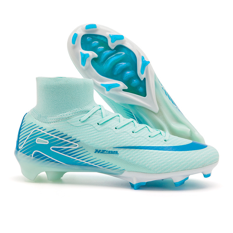 Cross-border new high-top sports football shoes spiked football boots TF broken nail special training shoes football men's model