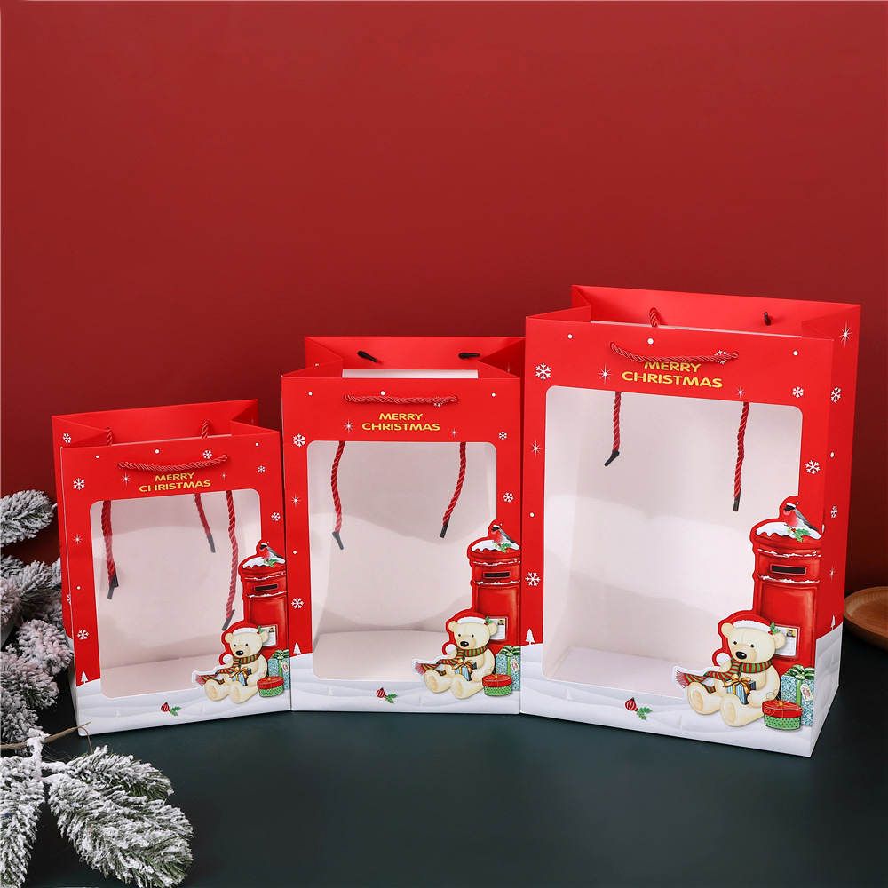 New Christmas window gift bag Christmas Eve window bag creative doll hand gift bag factory wholesale