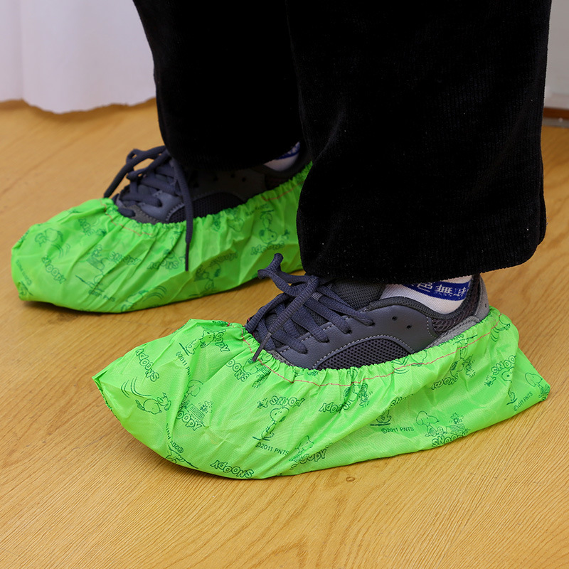 Student Non-Woven Shoe Covers for Home Indoor Cartoon Reusable Oxford Cloth Indoor School Computer Room Shoe Covers