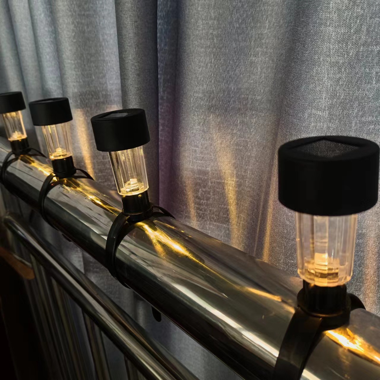 Picture of Solar cable tie lights, outdoor courtyard fences, railings, balcony waterproof decorative ambient lights, pool night lights