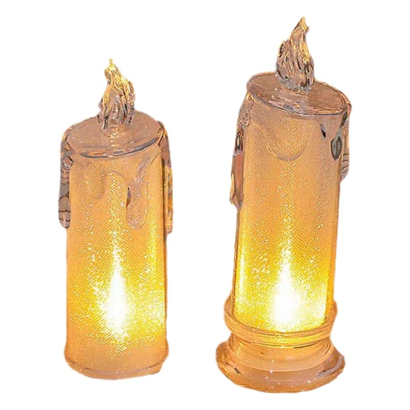 Transparent Tear Candle Lamp, Bedside Atmosphere Lamp, Led Non-Electric Simulated Night Light, Simulated Candle Lamp