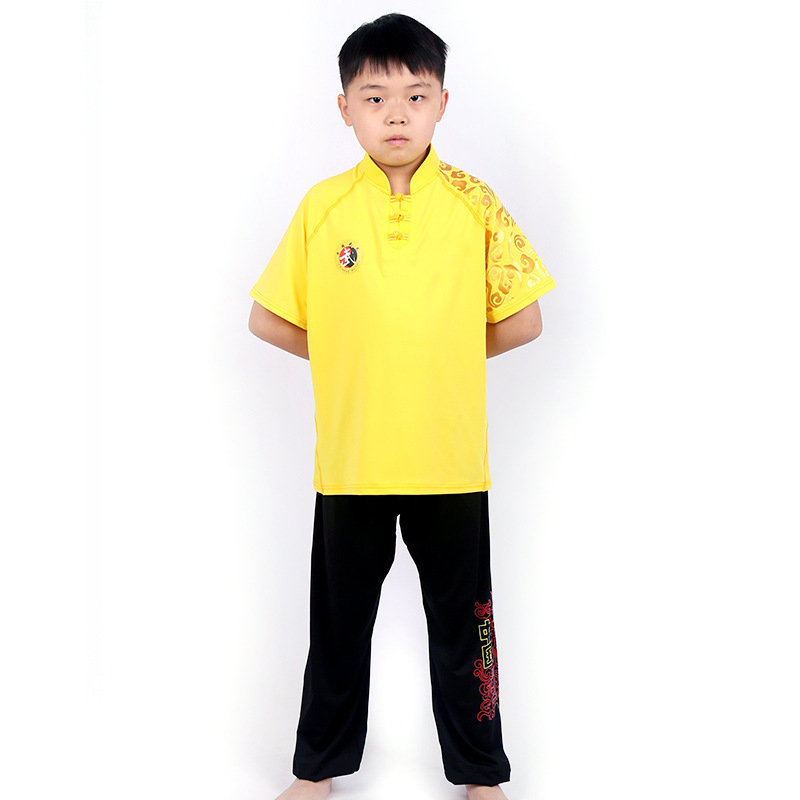 Picture of New Autumn and Winter Long Short-sleeved Crewneck High-elastic Sweat-wicking Chinese Red Martial Arts Suit Training and Competition Suit Logo Printing and Embroidery