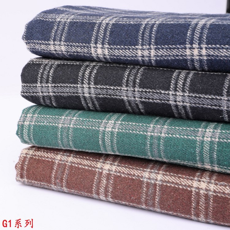 Picture of Black Coat Tweed Coarse Yarn-Dyed Plaid Polyester-Cotton Blended British Fashion Classic Black and White Plaid Home Cloth
