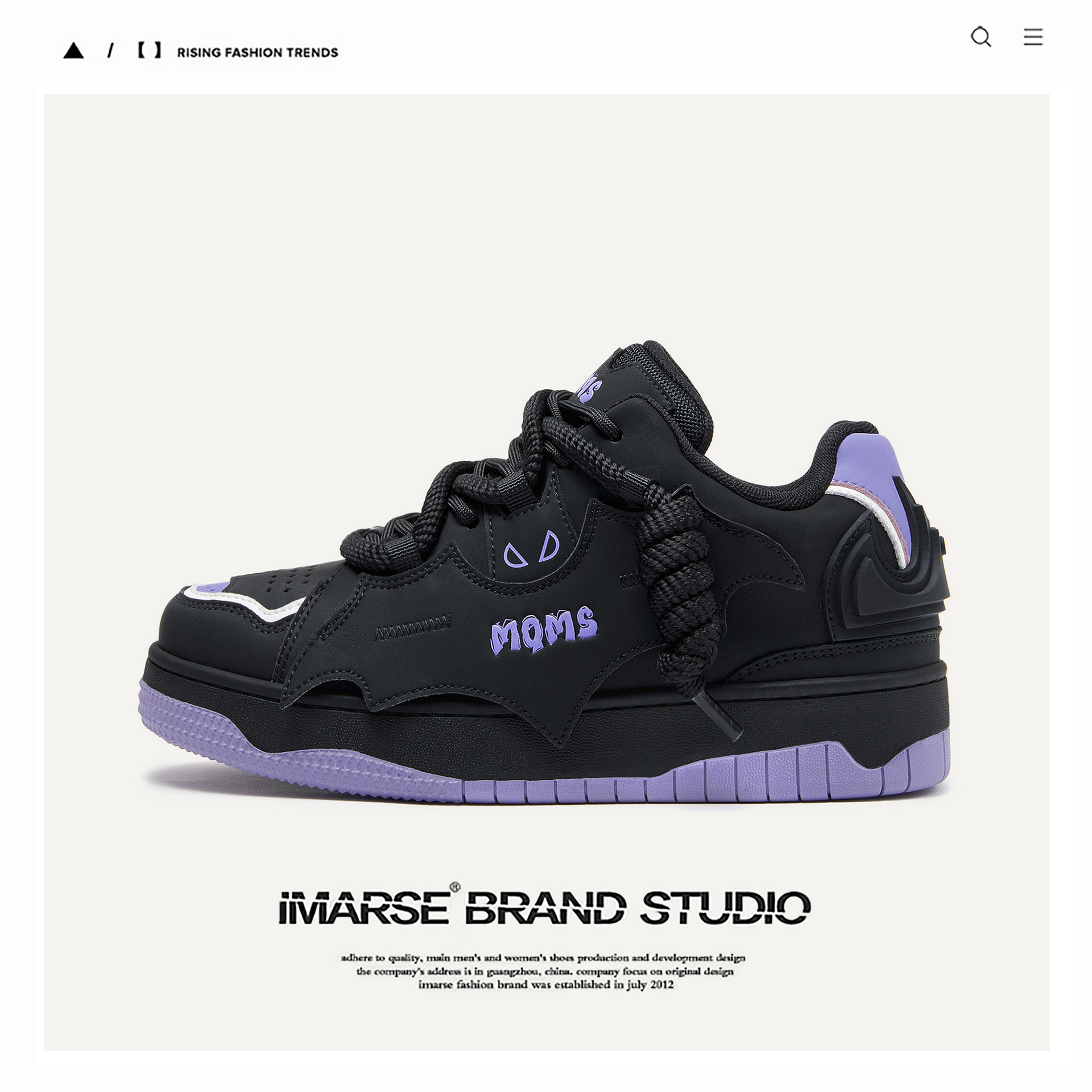 Guangzhou Shoes [Black Knight] Designer National Tide Batman Bread Shoes Thick Sole Increased Men's Shoes Men's and Women's Board Shoes
