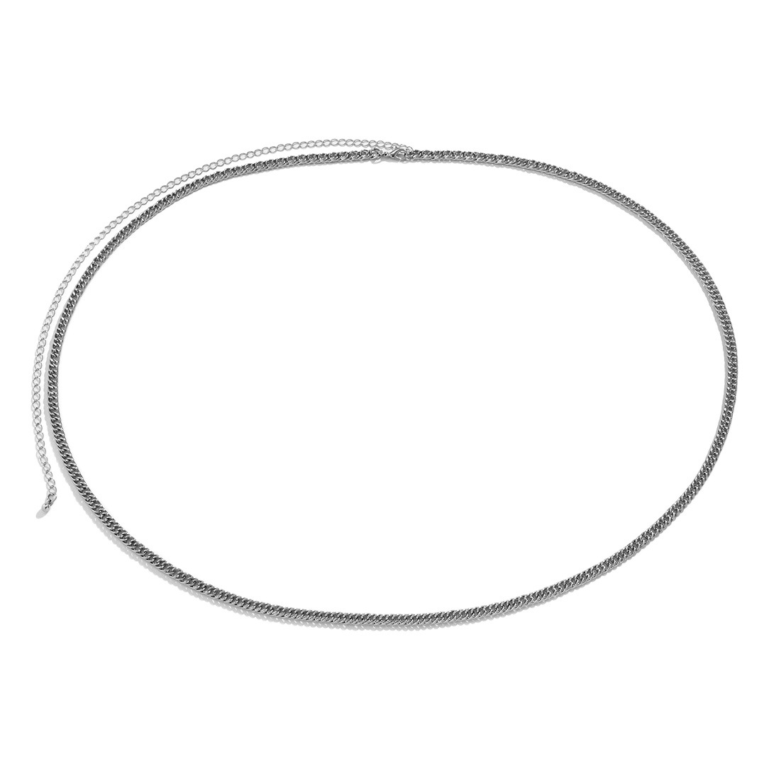 European and American Cross-border Jewelry Punk Exaggerated Metal Chain Men's Body Chain Simple Single Layer Iron Chain Men's Waist Chain