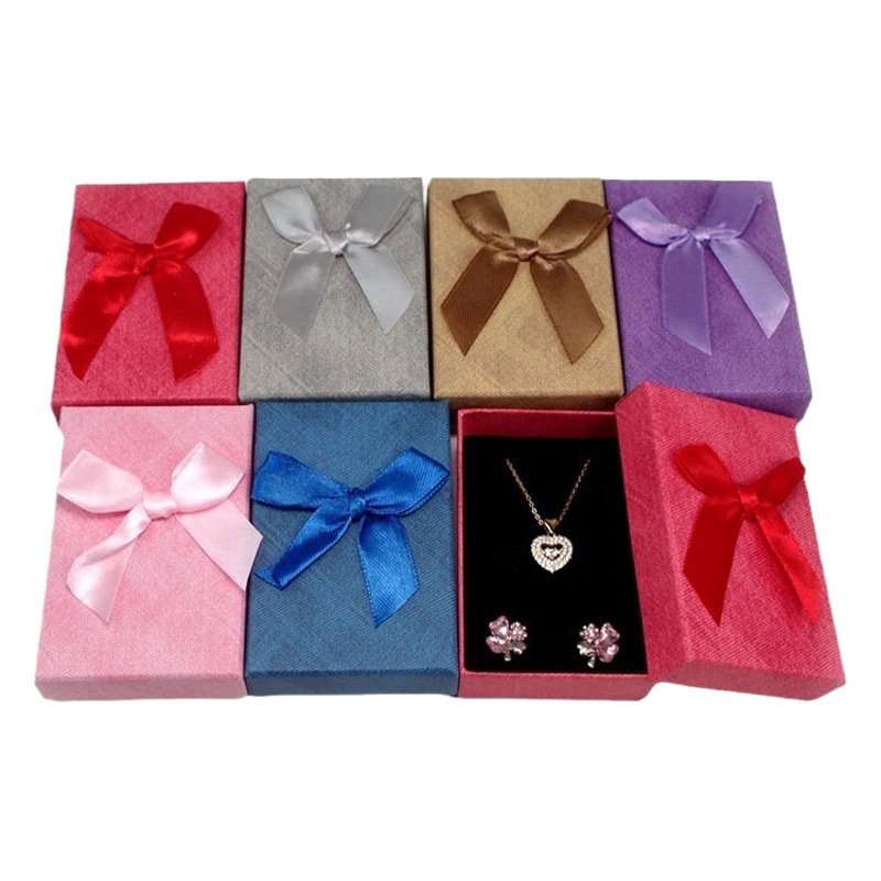 Factory wholesale direct sales sky cover carton packaging jewelry box ring pendant earrings storage small set box Lotus