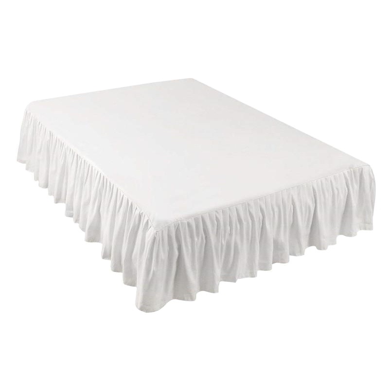 American solid color bed skirt single piece double Nordic simple non-slip bedspread bedding hotel linen wholesale