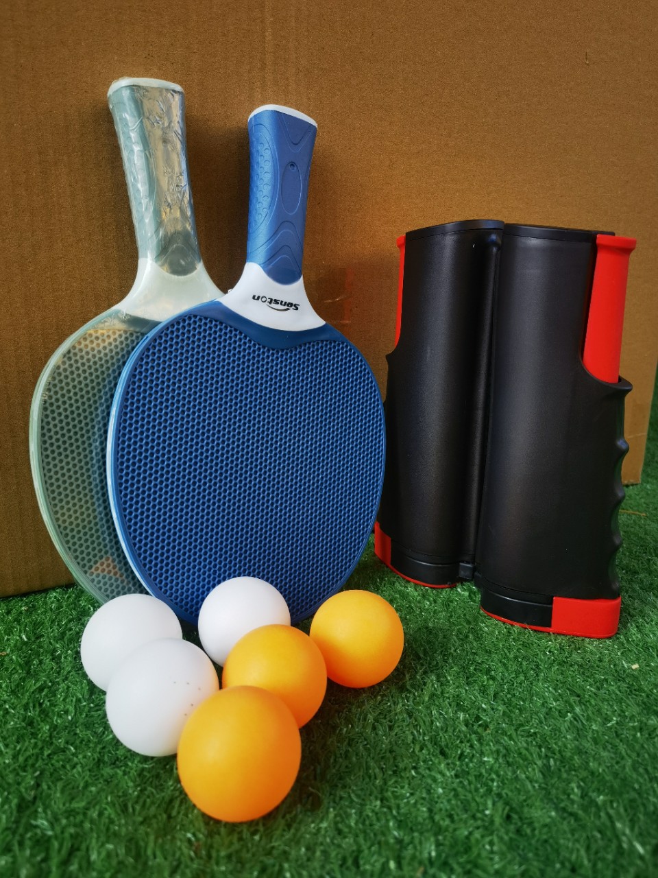 Picture of A Cross-Border Standard Stretchable Table Tennis Net Frame Large Color Box Set Portable Net Column Table Tennis Racket Telescopic Net Column