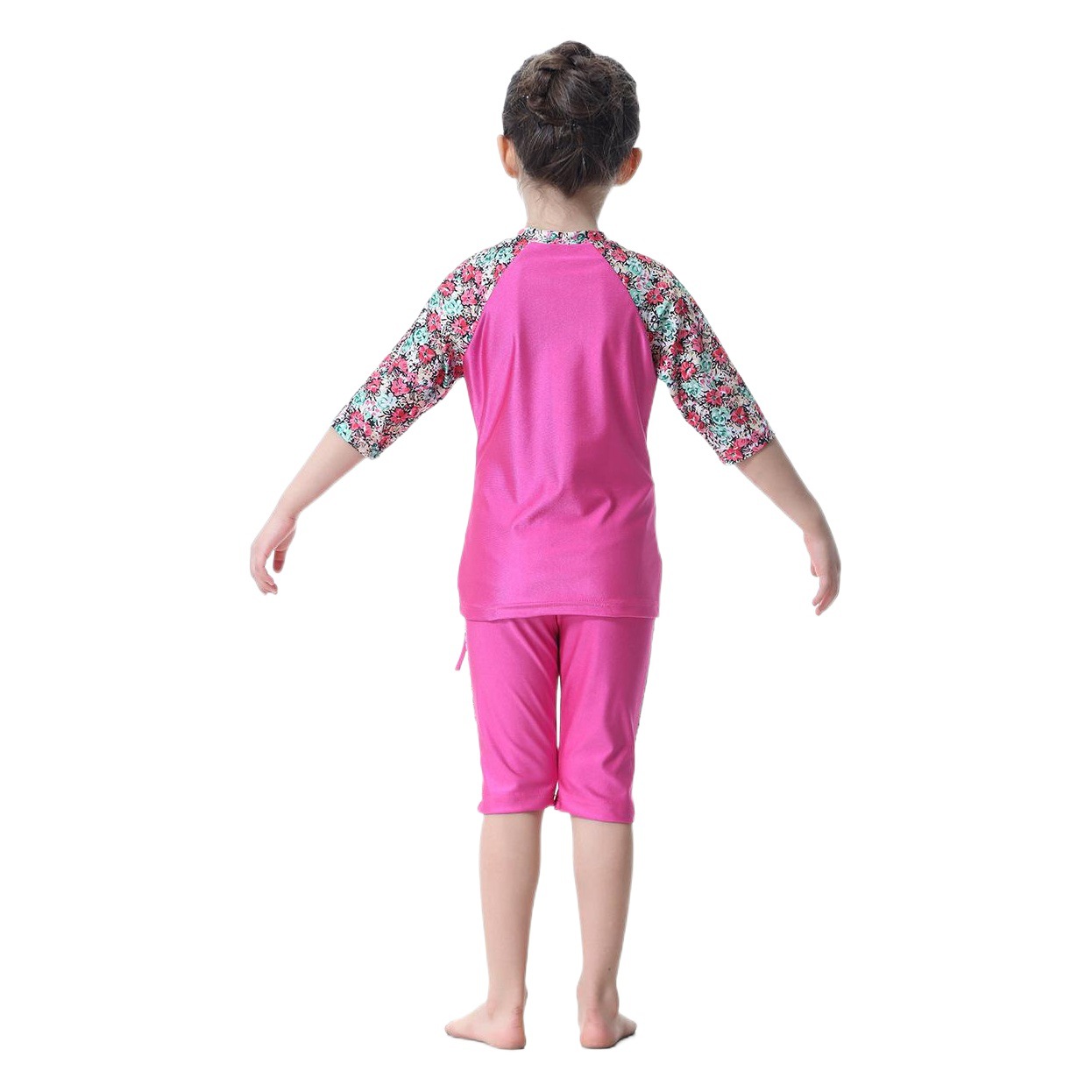 Factory spot H2006 girls swimwear girls three-piece set conservative split swimsuit