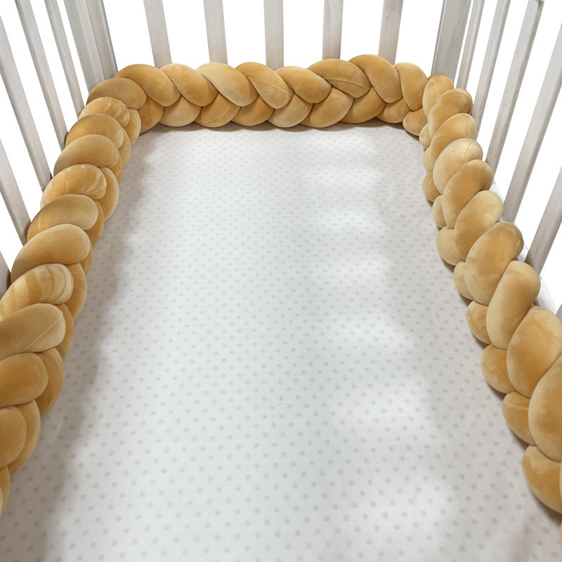 Picture of Baby Bed Circumference ins New Hand-Woven Long Knotted Ball Three-strand Brait Anti-collision Soft Bag Baby Bed Circumference